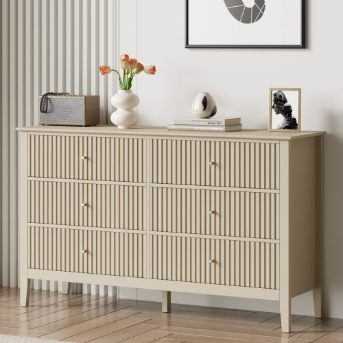 Lark Manor™ Amberrae 6 Drawer 47'' W Double Dresser & Reviews | Wayfair
