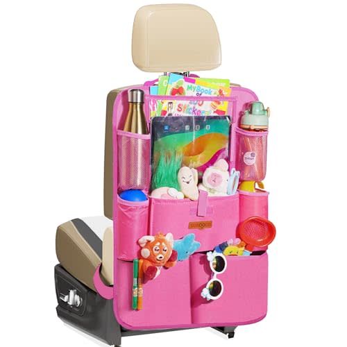 SURDOCA Car Organizers and Storage, Upgraded Car Seat Organizer with 11-inch Touch Screen Tablet Holder, Backseat Car Organizer with 8 Pockets, Car Seat Protector Road Trip Essentials for Kids