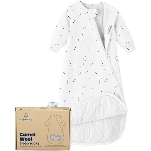 KaiyaBaby Organic Cotton Baby Sleep Sack, Long Sleeve 2.5 TOG, 0-6M