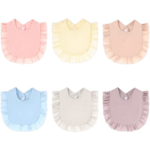 BALTERS Muslin Baby Teething Drool Feeding Cloth Bibs For Girl Organic Cotton Soft Breathable Multi-Layer Multi-color