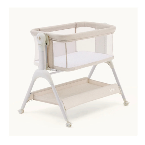 HARPPA Cuddly Sway | 3-in-1 Rocking Baby Bassinet & Bedside Sleeper with Anti-Reflux Mattress for Newborns | Attaches to Bed, Adjustable Height, Tool-Free Setup, Portable Wheels, CPSC Certified, Gentle Rocking Motion | Ideal for Infants, Safe Co-Sleeping