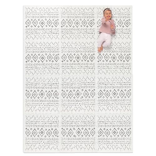 Lillefolk Baby Foam Play Mat - Baby Playmat | Tiles for Kids Interlocking Mat - Foam Baby Mat for Babies & Toddlers - Non Toxic Play Mat for Baby Tummy Time Mat 8x6ft Boho