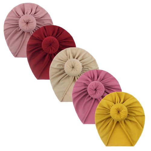 LNMQLPDBS Newborn Beanie Head Wrap Solid Color Hospital Turban for Toddler Knotted Newborn Soft Hats for Baby Girls Toddlers Sun Visor Hats Little Kids Floppy Cap﻿ D One Size