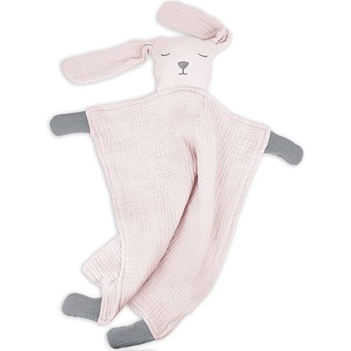 lulumoon Puppy Security Blanket: Skin-Friendly Muslin Lovey for Travel & Daycare - Snuggle Lovie for Self-Soothe