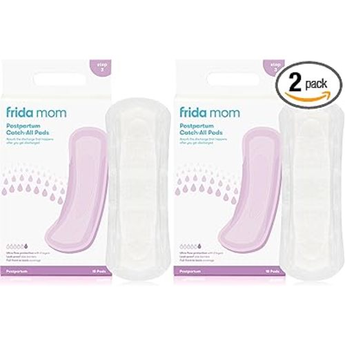 Frida Mom Postpartum Pads, Leak Proof Feminine Care Maxi Pads, 6 Layers of Protection for Maximum Absorbency (18ct) (Pack of 2)