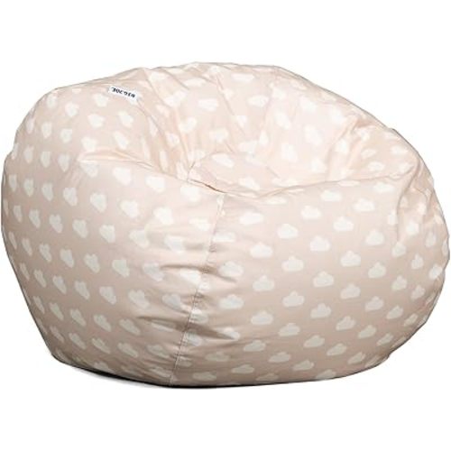 Big Joe Classic Bean Bag Chair, Mini Clouds Oat Smartmax, Durable Polyester Nylon Blend, 2 feet Round