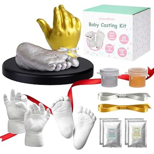 Lilian&Gema Baby Casting Kit Hands and Feet Mold - 3D Baby Hand & Foot Molds for Newborn Keepsake, Perfect Gifts for New Mom, First Birthday, Baby Shower