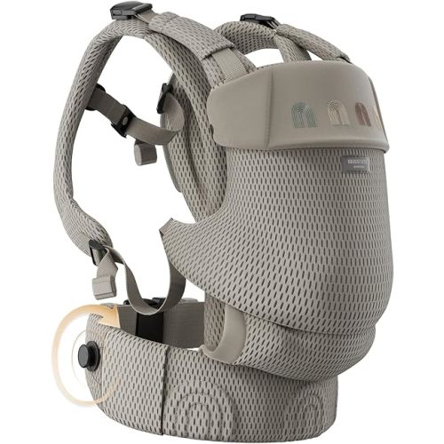 Rainbow Baby Carrier Newborn to Toddler, Breathable Mesh Baby Carrier with Adjustable Waist Rotary Knob, Enhanced Lumbar Support, Ergonomic, Sunshield,Lightweight Infant Carrier for 7-33 lbs