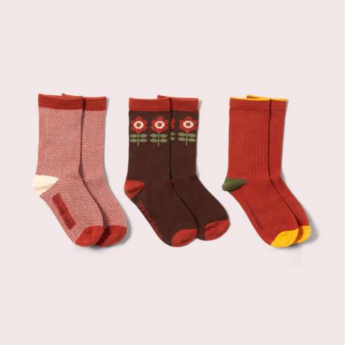 Flowers Ankle Socks 3 Pack – Little Green Radicals