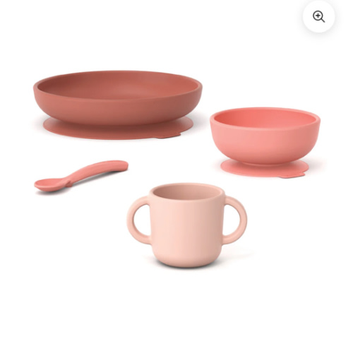 Silicone Baby Meal Set - Coral