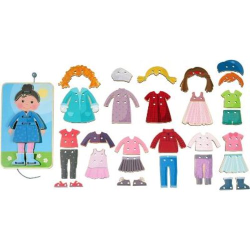 HABA Dress Me Lacing Cards Game - Montessori Fine Motor Skills Toy for Preschool Learning Activities and Kindergarten Toys with 36 Wooden Pieces