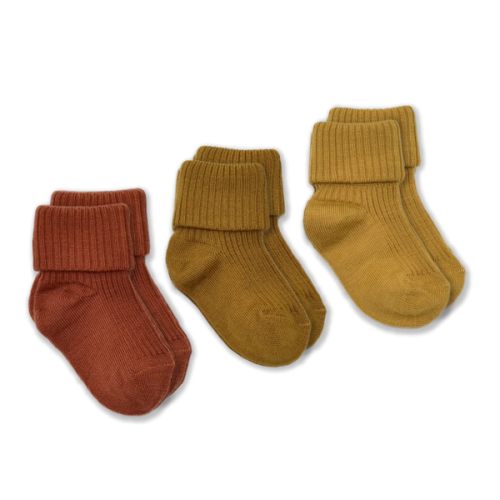 Wool Baby Socks, Terracotta 6-12 months