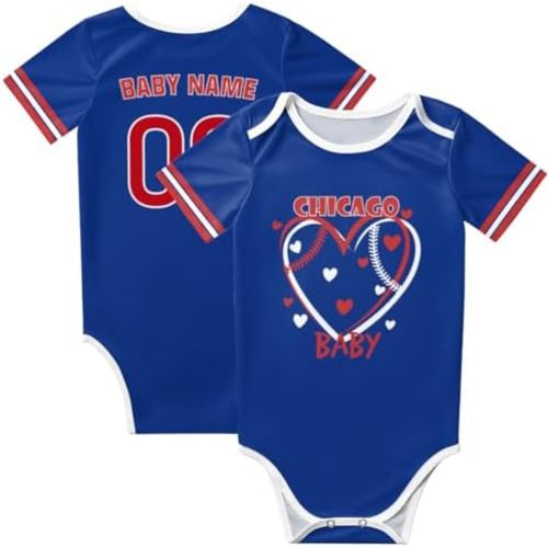 Custom Baby Clothes Baby Short Sleeve Unisex Bodysuit Personalized Baby Name Number for Boy Girl