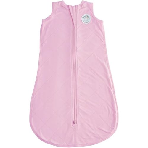Dreamland Baby Lightweight Bamboo Viscose Sleep Sack (0-6 months). 1.0 TOG Ultra Soft Blanket w/ 2-Way Zipper. 95% Viscose, 5% Spandex (Mauve). Mom-Owned US Business, Premium Materials