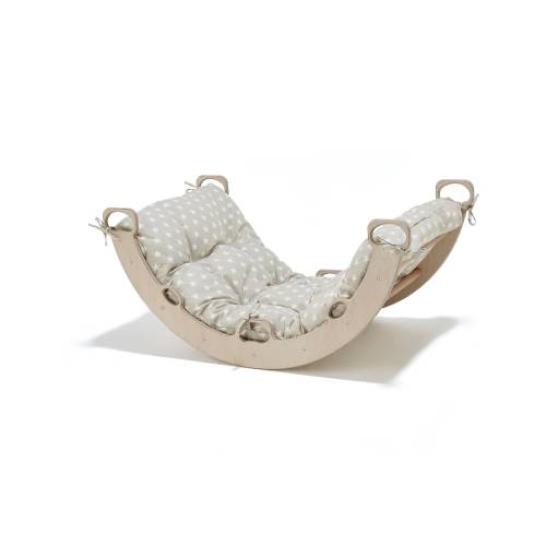 Montessori Climbing Arch Set: Organic Cotton Pillow, Rocker Swing