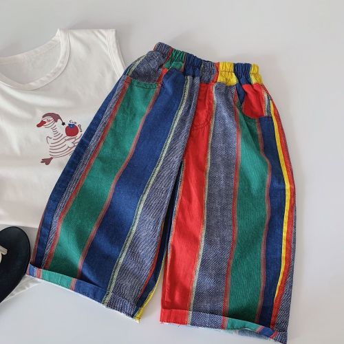 Kids Colorful Stripes Pants