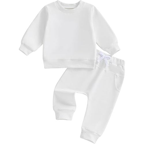 Tiaham Baby Boy Clothes Girl Outfits Fashion Sweatshirt Sweat Pant Kids Toddler Tops Pant Sets