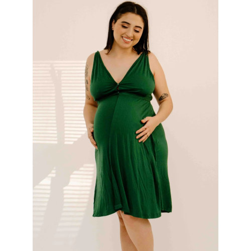 Juliet Labor & Postpartum Gown in Emerald-Limited Time – Lila