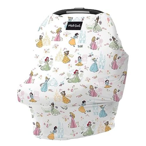 Milk Snob Original Disney Princess 5-in-1 Cover, Added Privacy for Breastfeeding, Baby Car Seat, Carrier, Stroller, High Chair, Shopping Cart, Lounger Canopy - Newborn Essentials, Nursing Top