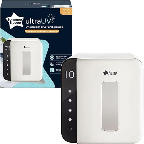 Tommee Tippee Ultra UV Steriliser, Dryer and Storage for Baby Bottles and Accessories, Steam-Free to Kill Viruses and 99.9% Bacteria, White