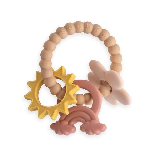 mushie Silicone Nature Teething Ring Toy