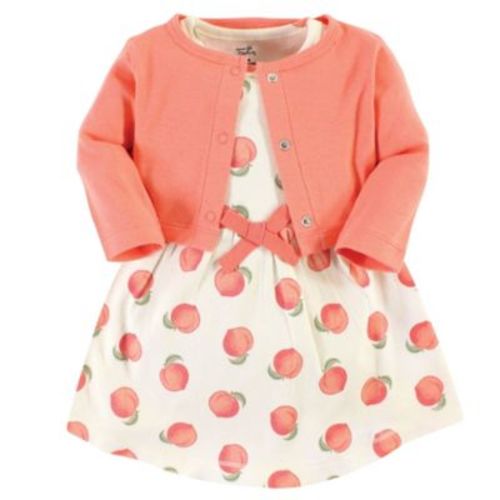 Baby Girls Natural Cotton Dress and Cardigan