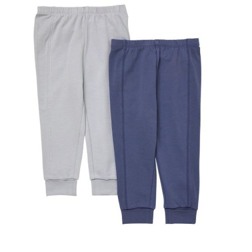 Hanes Pure Comfort Baby French Terry Joggers, Organic Cotton, Boys & Girls, 2-Pack