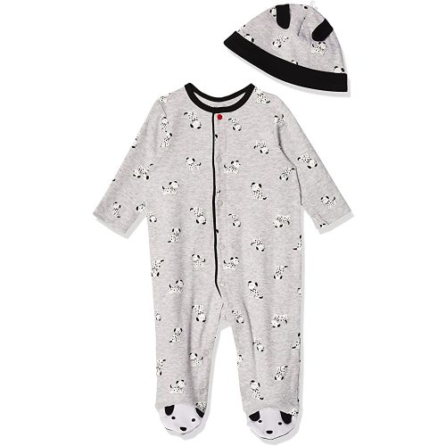 Little Me Baby Boy Clothes 2-Piece Baby Sleeper and Cap Set 100% Cotton Footies with Full 2-way Zipper and Scratch Free Tags Baby Essentials - Newborn, Little Dalmatians