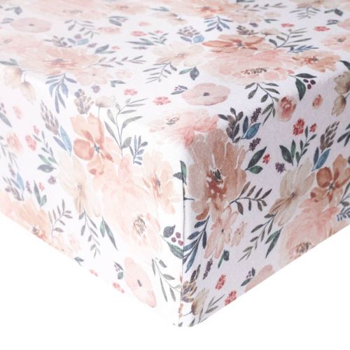 Copper Pearl Autumn Premium Crib Sheet - Autumn: Botanical Floral Pattern, Fits Mattress Depth 9 Inches, Standard Crib Size