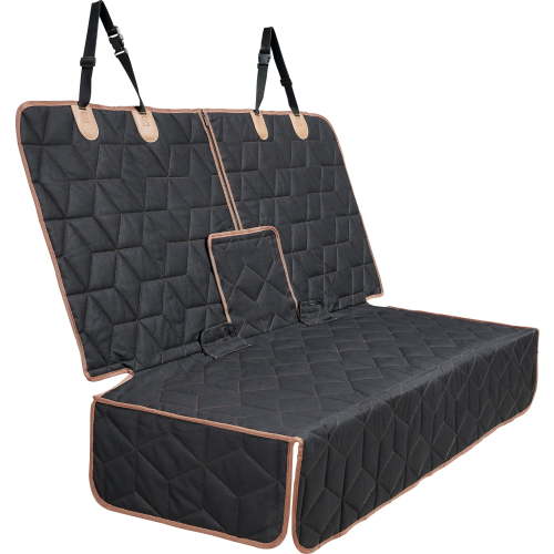 Petiza Dog Car Seat Cover for Back Seat, Heavy-Duty Non-Slip Waterproof Car Bench Protector for Pets,Compatible with Middle Armrests ，Dog Seat Cover Universal for Cars Trucks and SUVs