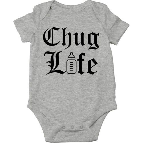 AW Fashions Chug Life Baby Bodysuit Funny, Cute, and Comfortable Infant Apparel - Trendy Newborn Clothing