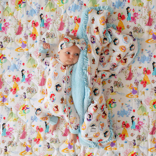 Disney Princess Portraits Ruffled Luxette Plush Patoo® Blanket