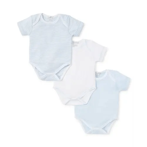 Kissy Kissy Blue Stripe 3 Pack Bodysuit Set, 3-6M