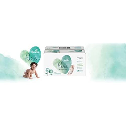 Pampers Pure Protection Disposable Baby Diapers, Hypoallergenic and Unscented, 68 Count, For Newborns up to 10 Pounds