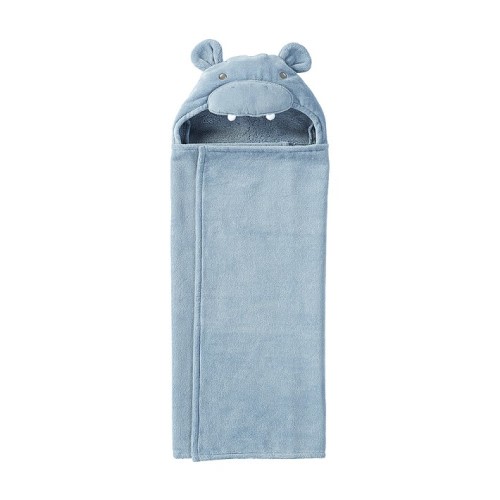 Hippo Plush Baby Hooded Towel