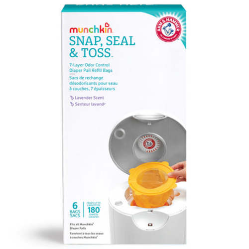 Arm & Hammer™ Snap, Seal & Toss Diaper Pail Bag Refills, 6pk