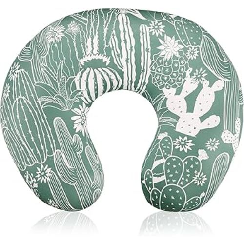 Nursing Pillow Cover, Removable Nursing Covers for Breastfeeding Pillows, Stretchy and Soft Fit for Baby Girls Boys Newborn, Cactus (Only Cover)