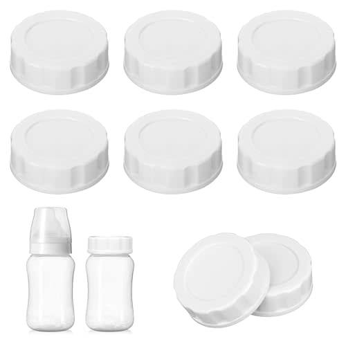 6pcs Baby Bottle Caps Compatible with Evenflo Wide Neck Baby Bottle, Travel and Storage Bottle Lids Replacement, Soft & Safe Bottle Lid