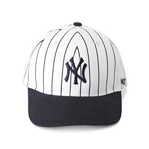 '47 York Yankees MLB Infant Basic MVP Cap - Navy Blue (Pinstripe White/Blue, Infant)