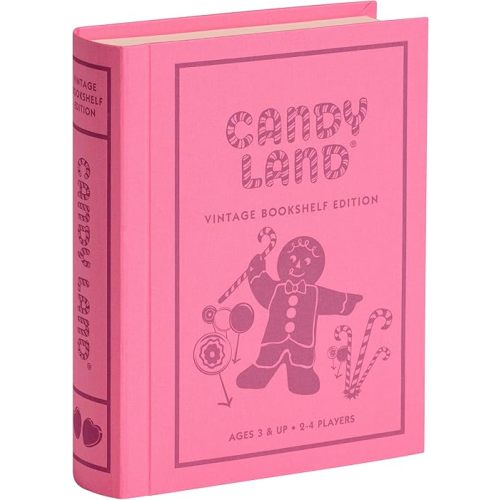 Candy Land Vintage Bookshelf Edition by WS Game Company, Classic Board Games for Kids with Linen-Wrapped Book Box, 1978 Retro Graphics & Slipcase, Ages 3+, Suitable for 2-4 Players
