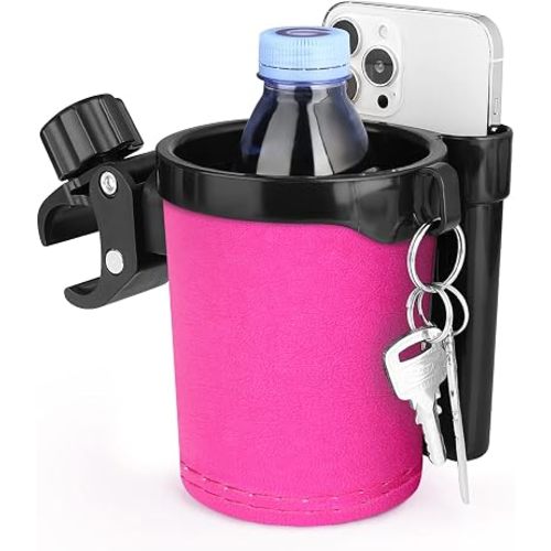 Accmor Stroller Cup Holder with Phone Keys Holder, 3-in-1 Universal Cup Holder, Drinks Bottle Holder for Stroller, Bike, Wheelchair, Walker, Scooter