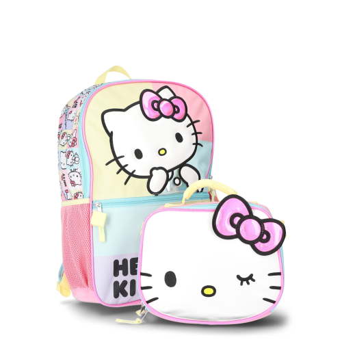Sanrio Hello Kitty Girls 17" 2-Piece Backpack & Lunch Set, Pink