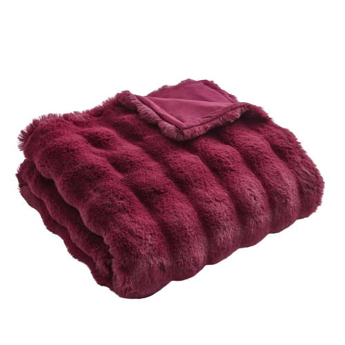 Better Homes & Garden Red Faux Fur Throw, 50" x 72", Adults & Teen