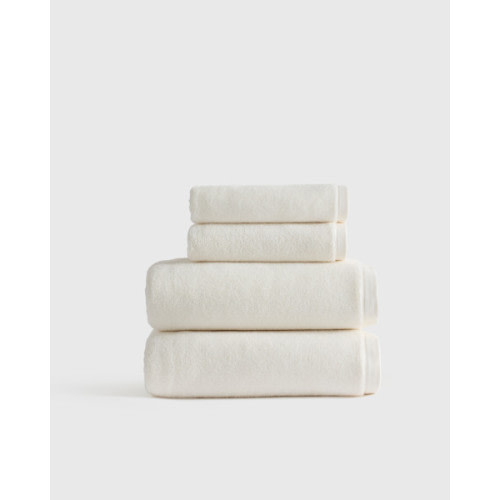 Plush Organic Turkish Cotton Bath Bundle (4 pieces) in Ivory
