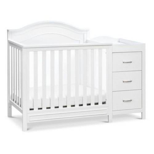 daVinci Charlie 4-in-1 Convertible Mini Crib & Changer - White