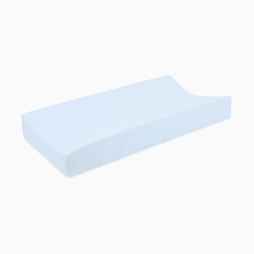 Essentials Cotton Muslin Changing Pad Cover - Blue