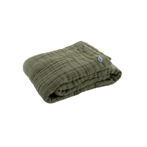 Little Unicorn Cotton Muslin Baby Receiving Quilt - Fern