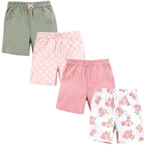 Hudson Baby Unisex Baby Shorts Bottoms 4-Pack