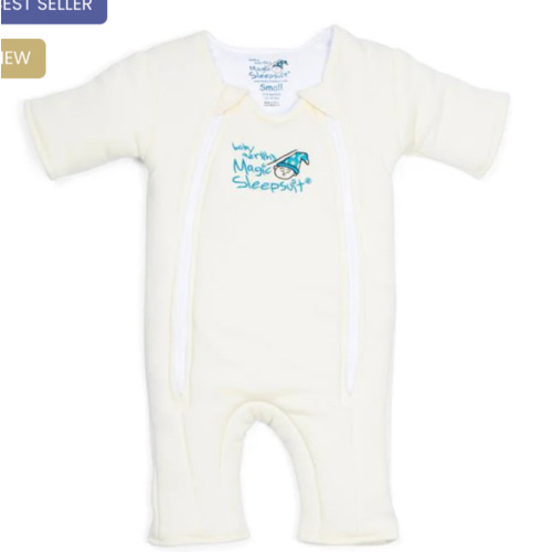 Cream Baby Merlin’s Magic Sleepsuit | Soft 100% Cotton Infant Sleepsuit