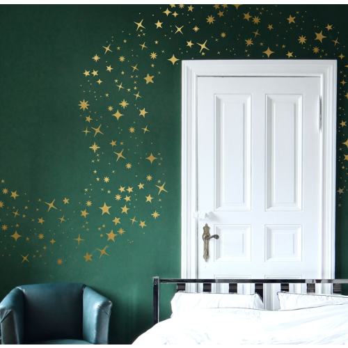 Sparkling Star Wall Decals: Hand-Drawn Nursery Decor (285 Stars)